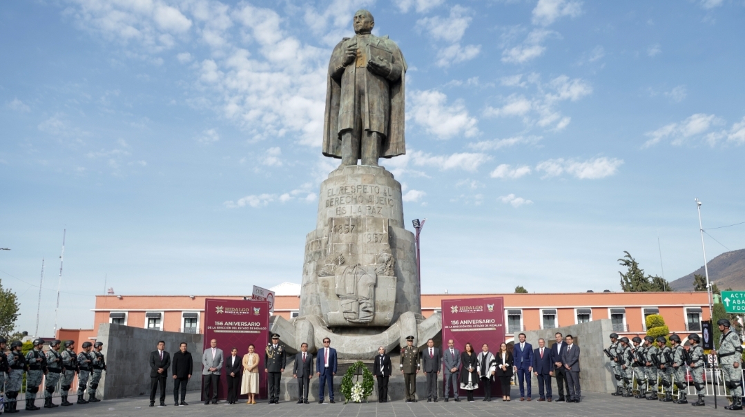 CONMEMORAN EL 156 ANIVERSARIO DEL ESTADO DE HIDALGO