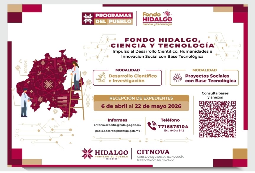 🎓🔬 HIDALGO ABRE BECAS Y FINANCIAMIENTO PARA CIENCIA; VAN 115 APOYOS Y 105&nbsp;PROYECTOS