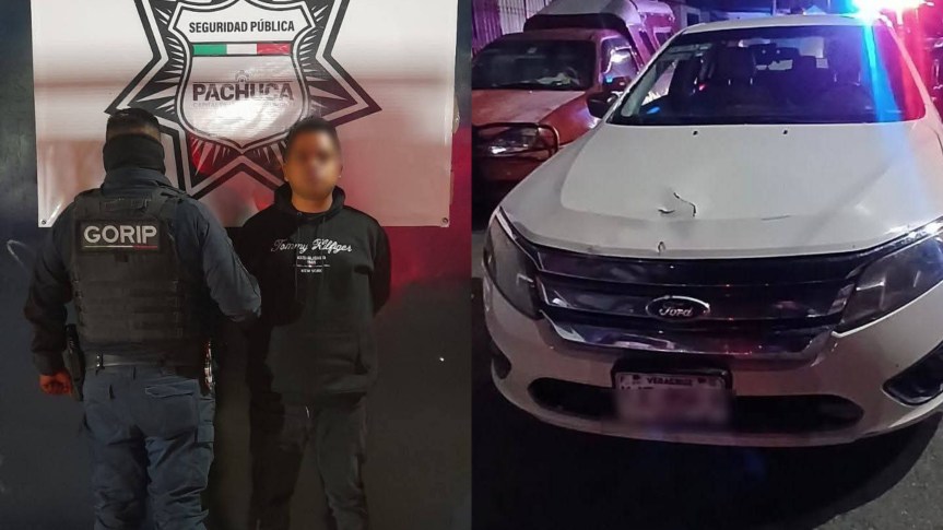 DETIENEN A CONDUCTOR Y ASEGURAN VEHÍCULO ROBADO EN COLONIA EL PALMAR,&nbsp;PACHUCA