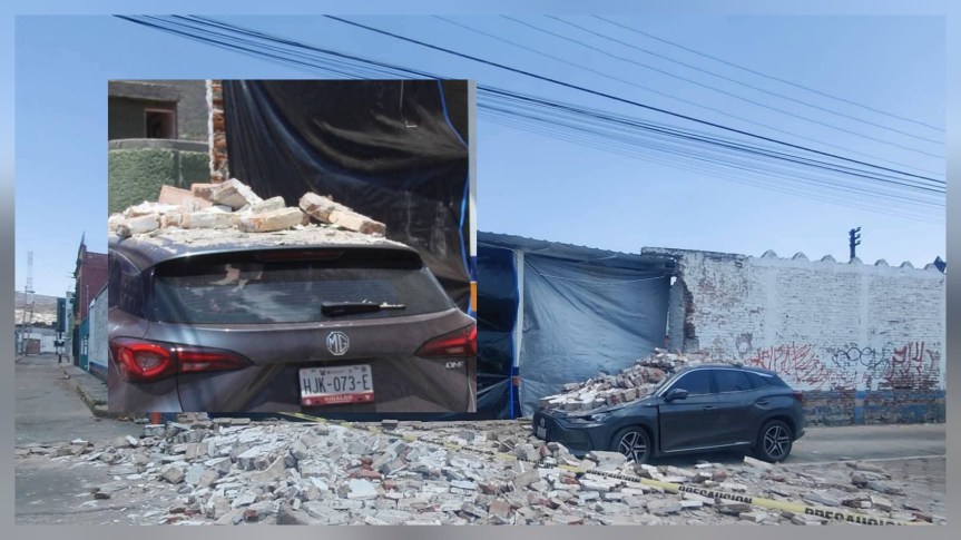 COLAPSA BARDA EN PACHUCA; NO HAY PERSONAS&nbsp;LESIONADAS