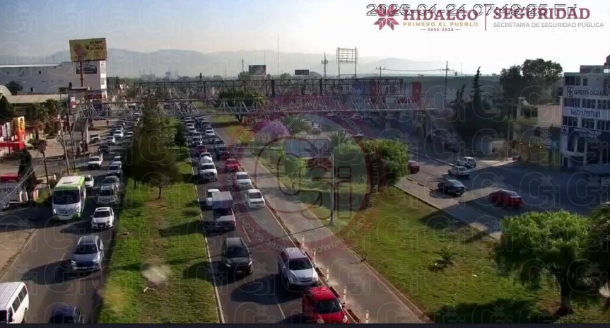 TRÁFICO INTENSO EN LA MÉXICO–PACHUCA ESTE 24 DE&nbsp;ABRIL