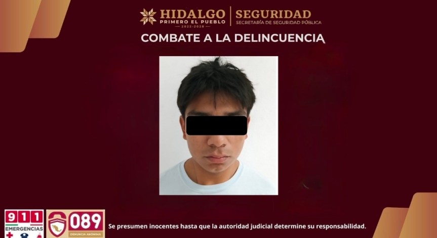 CAE PRESUNTO DISTRIBUIDOR DE DROGA EN TLAHUELILPAN TRAS OPERATIVO DE LA&nbsp;SSPH