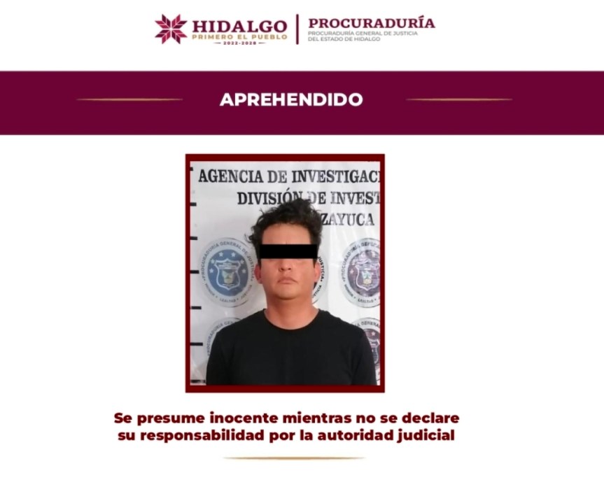 DETENIDO EN HIDALGO PRESUNTO FEMINICIDA BUSCADO EN&nbsp;VERACRUZ