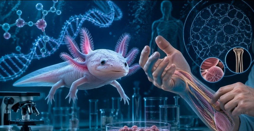 REVELAN MECANISMOS GENÉTICOS DEL AJOLOTE QUE PODRÍAN ABRIR LA PUERTA A LA REGENERACIÓN HUMANA, PERO CON LÍMITES BIOLÓGICOS&nbsp;CLAROS